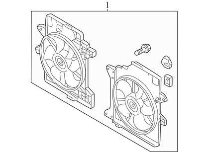 5L8Z8C607BF 2005-2007 Ford Escape Engine Cooling Fan Assembly Used OEM 5L8Z8C607BF