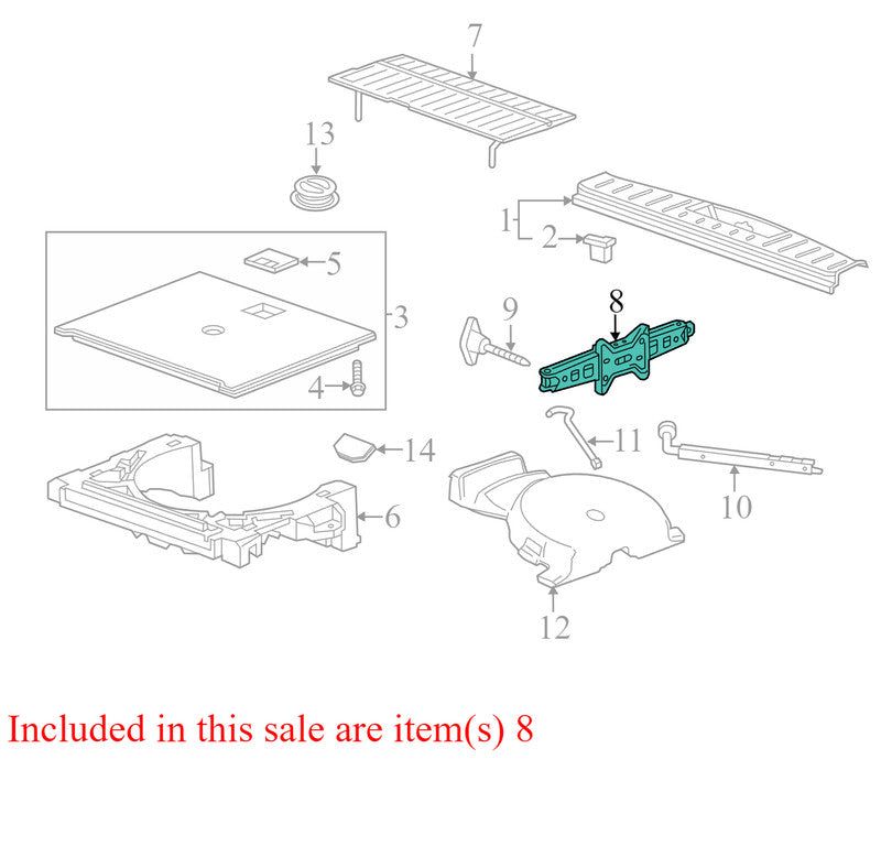 23174008 2010-2017 Chevrolet Equinox Floor Jack Assembly Used OEM 23174008