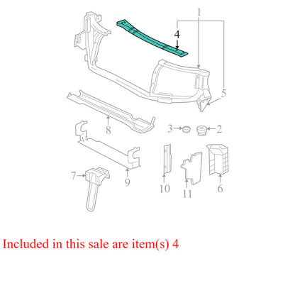 15176209 2002-2009 Oldsmobile Bravada Radiator Support Tie Bar Used OEM 15176209
