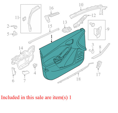 DM51A23493B 2012-2014 Ford Focus Driver FL Door Interior Trim Panel Used CP9Z5823942CA OEM