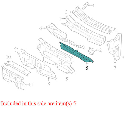 7T4Z7802030A 2007-2010 Ford Edge Cowl Panel Reinforcement Used 7T4Z7802030A OEM