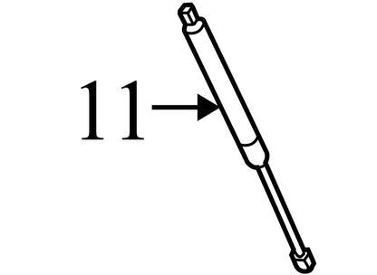 5054246AC 2004-2008 Chrysler Pacifica Hatch Lift Support Rod Set Of 2 Used OEM 05054247AB