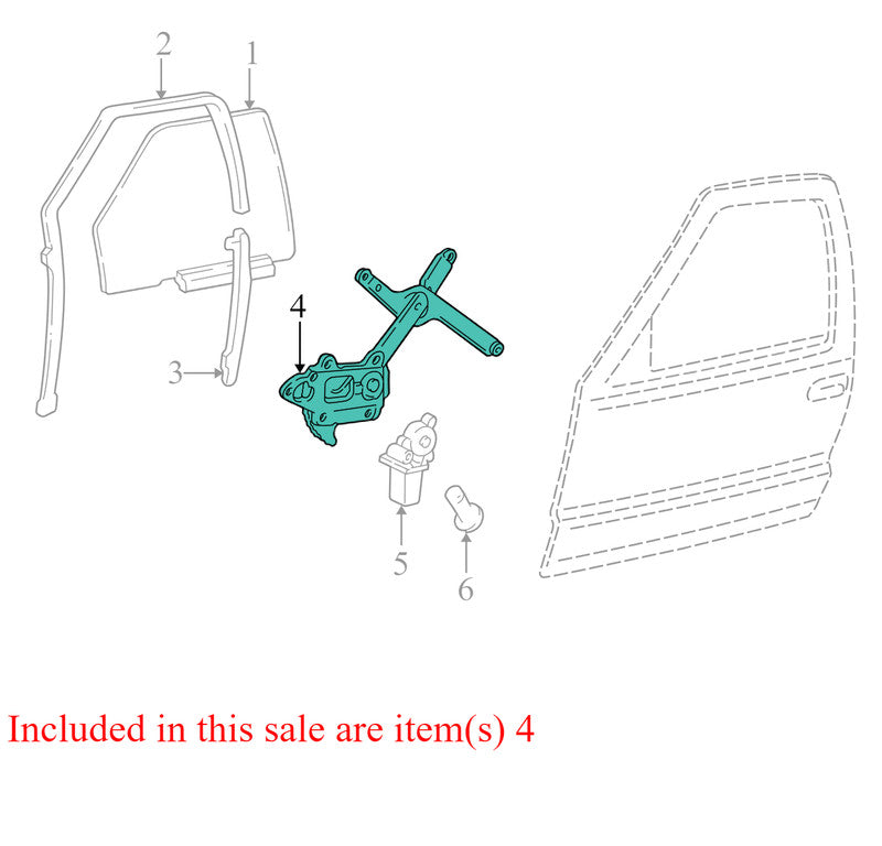 15041706 1998-2005 Chevrolet Blazer Driver FL Window Regulator Used OEM 15041706 