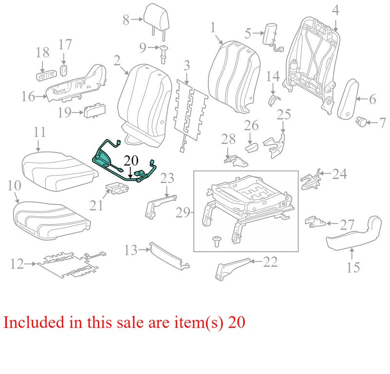 8219108030 2011-2014 Toyota Sienna Passenger Power Seat Wiring Harness Used OEM 8219108030 