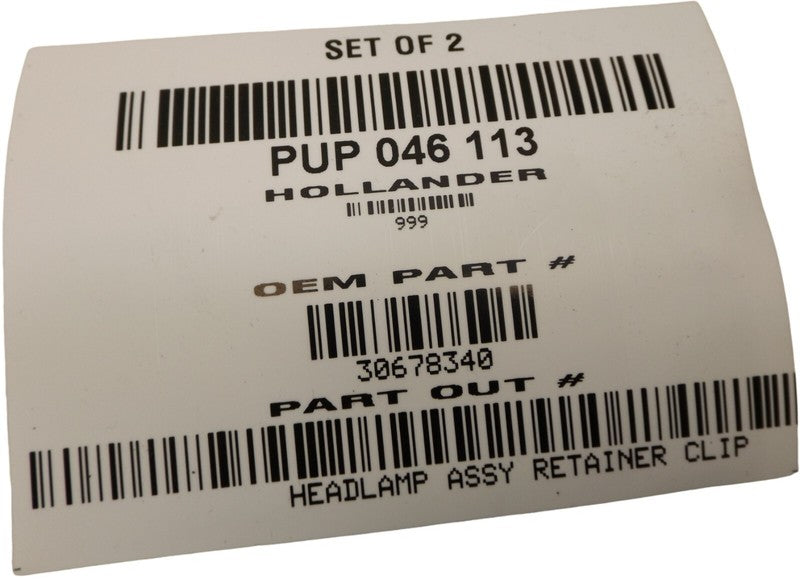 30678340 2010-2016 Volvo XC70 Headlight Retainer Clip Set Of 2 Used OEM 30678340