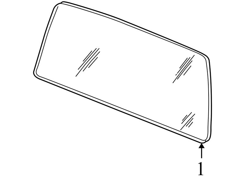 7L3Z1542006A 2004-2008 Ford F-150 Rear Back Windshield Glass Used OEM 7L3Z1542006A