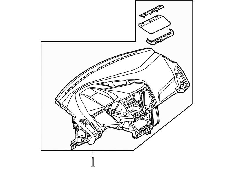 DV6Z5804320GA 2012-2014 Ford Focus Dashboard Panel Used DV6Z5804320GA OEM