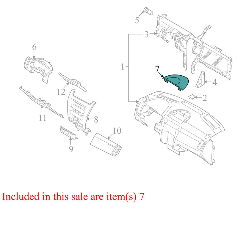8S4Z5404338AF 2008-2011 Ford Focus Instrument Panel Cover Used 8S4Z5404338AF OEM