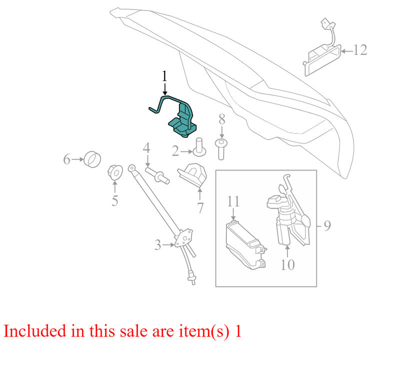 7A1Z7843150A 2007-2010 Lincoln MKX Rear Liftgate Latch Used 7A1Z7843150A OEM