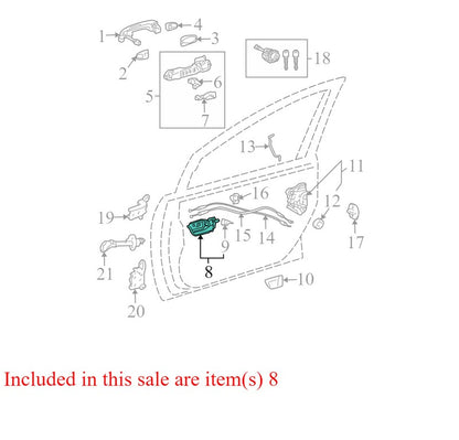 6920547020B2 2004-2009 Toyota Prius Passenger FR Interior Door Handle Used OEM 6920547020B2