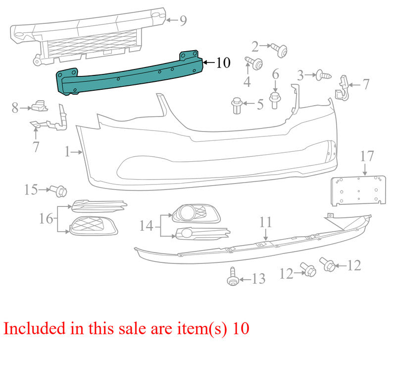 05113162AA 2015-2018 Dodge Grand Caravan Front Bumper Impact Bar Used 05113162AA OEM