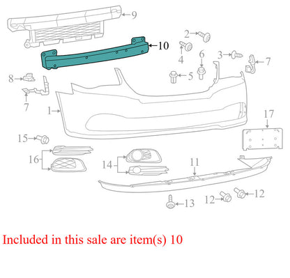 05113162AA 2015-2018 Dodge Grand Caravan Front Bumper Impact Bar Used 05113162AA OEM