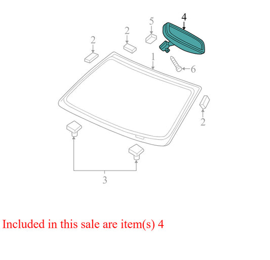 04805572AC 2006 Dodge Ram 1500 Interior Rear View Mirror Used 04805572AC OEM