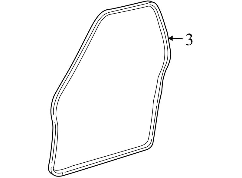 15100041 1998-2005 Oldsmobile Bravada Driver FL Door Seal Used OEM 15100041