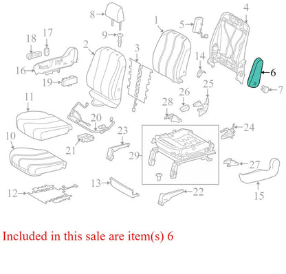 7281008101C0 2011-2014 Toyota Sienna Passenger FR Seat Armrest Used OEM 7281008140E0 