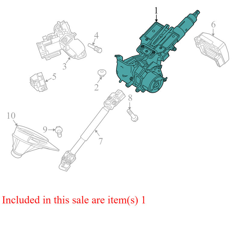 BE8Z3C529P 2014 Ford Fiesta Steering Column w/ Wheel D2BBA27406