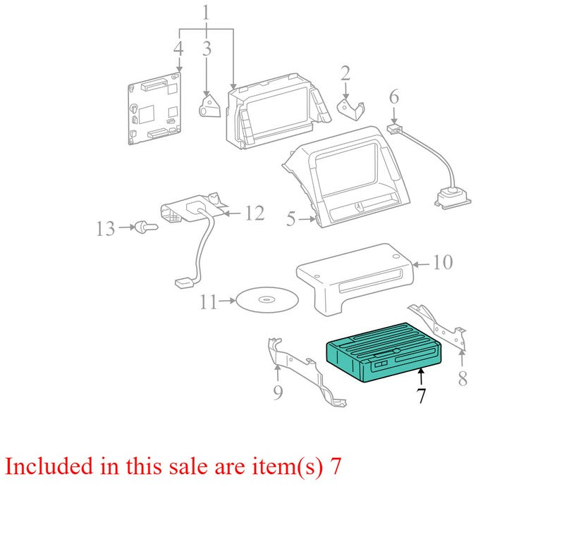 868410E010, 8684147040 2004-2009 Toyota Prius GPS Navigation DVD Player Module Used OEM 86841-47040