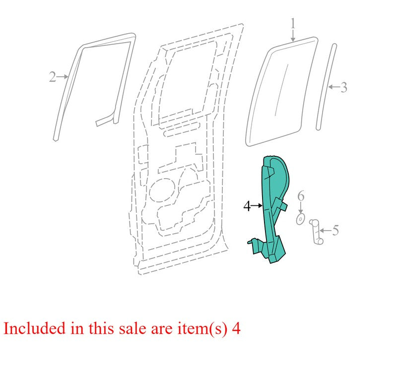 6L3Z1827000BA 2004-2008 Ford F-150 Driver Rear RL Window Regulator Used OEM 7L341627001