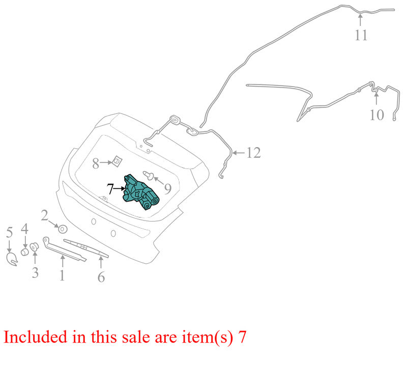 BV6117K441AA 2012-2014 Ford Focus Rear Back Glass Wiper Motor Used F1FZ17508A OEM