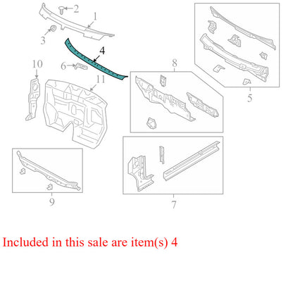 5116266AE 2009-2010 Dodge Journey Wiper Cowl Cover Used OEM 05116266AE