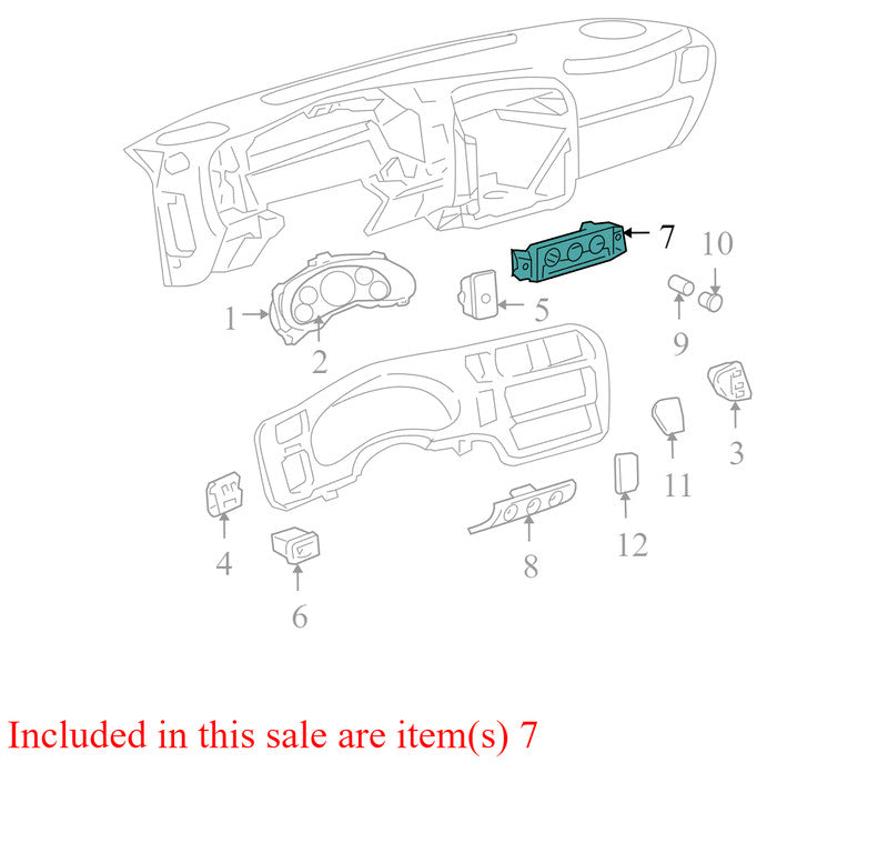 9351335 1998-2005 Chevrolet Blazer Climate Control Panel Used OEM 16250535