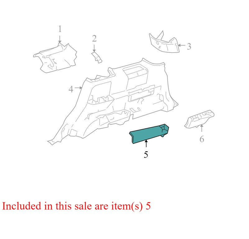 5F9Z7431076AAA 2005-2007 Ford Freestyle Passenger RH Side Belt Insert Trim Used OEM 5F9374310B1