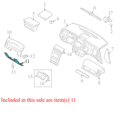 7A1378044F08 2007-2010 Lincoln MKX Instrument Panel Knee Bolster Used 7A1378044F08 OEM