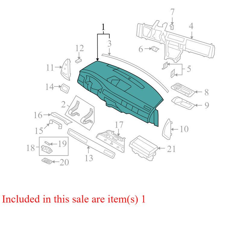 39891814 2010-2016 Volvo XC70 Dashboard Panel Assembly Used OEM 39891814
