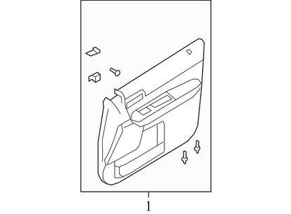 AL847823943 2008-2012 Ford Escape Driver FL Door Interior Trim Panel Used 8L8Z7823942BA
