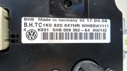 1K0820047HR 2006-2009 Volkswagen Rabbit HVAC Temperature Control Panel Used 1K0820047HR OEM