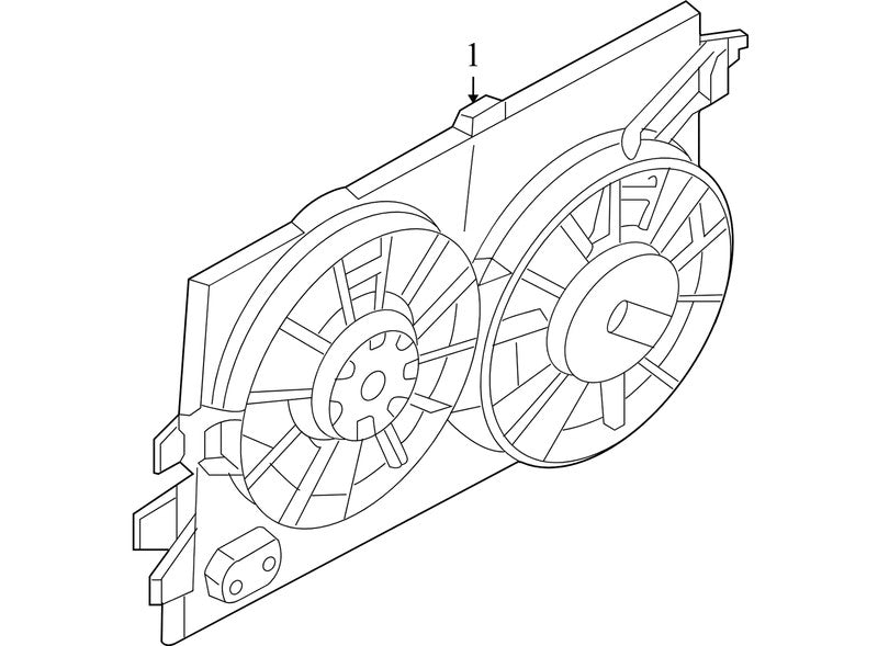 8S4Z8C607A 2008-2011 Ford Focus Engine Cooling Fan Assembly Used 8S4Z8C607A OEM