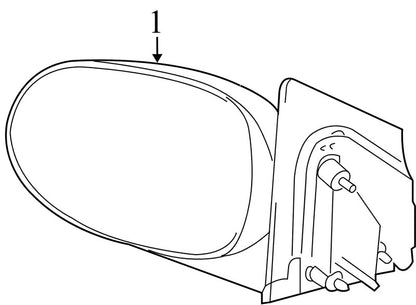 5115039AD 2007-2012 Dodge Caliber Passenger FR Door Mirror Used 5115039AD OEM