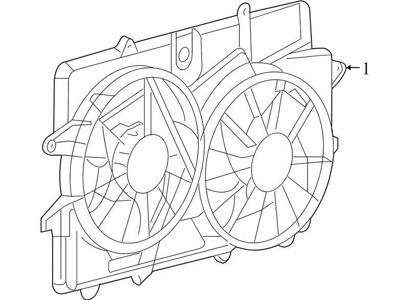 5L8Z8C607CB 2008-2012 Mercury Mariner Engine Cooling Fan Assembly Used 5L8Z8C607CB OEM