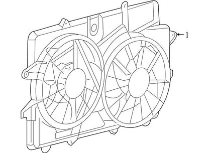 5L8Z8C607CB 2008-2012 Mercury Mariner Engine Cooling Fan Assembly Used 5L8Z8C607CB OEM