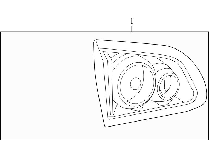 25889253 2008-2012 Buick Enclave RL Lid Mounted Tail Light Assembly Used 25889253 OEM