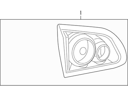 25889253 2008-2012 Buick Enclave RL Lid Mounted Tail Light Assembly Used 25889253 OEM