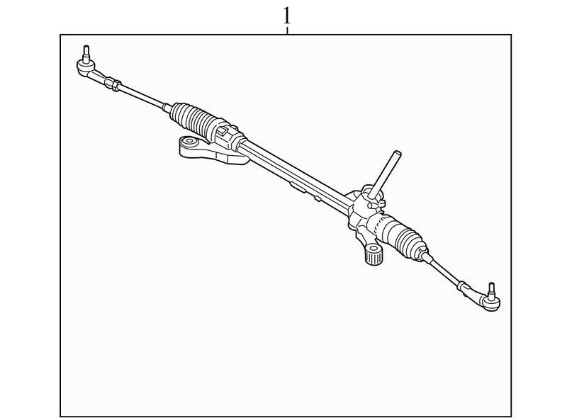 AE8Z3504A 2011-2019 Ford Fiesta Rack and Pinion Assembly Used OEM HG05G257N