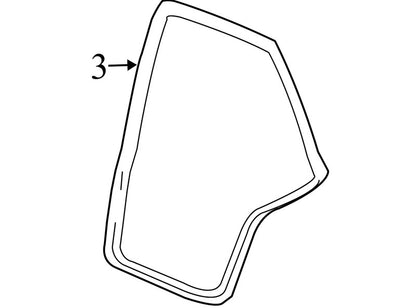 22654573 1995-2005 Chevrolet Cavalier Passenger Rear RR Door Seal Used OEM 88955389 