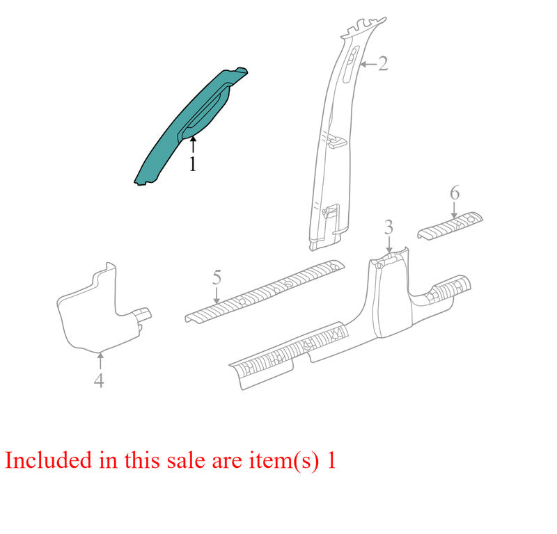 5GM93TL2AI 2002-2007 Jeep Liberty Driver Left A Pillar Trim Used OEM 5GM93TRMA