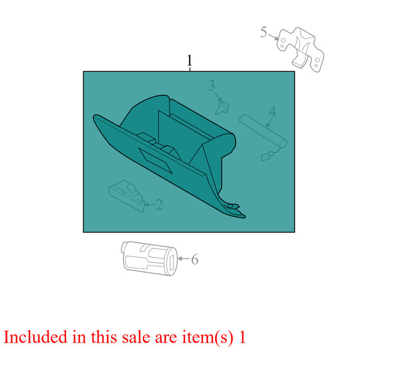 7T4Z7806024AB 2007-2010 Ford Edge Front Glove Box Used 7T4Z7806024AB OEM
