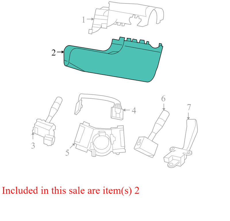 1GA13DK7AC 2009-2010 Dodge Journey Lower Steering Column Shroud Used OEM 1GA13DK7AC 