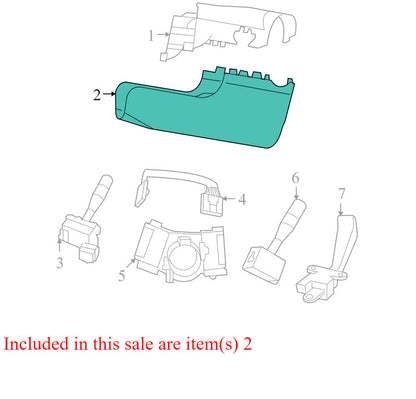 1GA13DK7AC 2009-2010 Dodge Journey Lower Steering Column Shroud Used OEM 1GA13DK7AC 