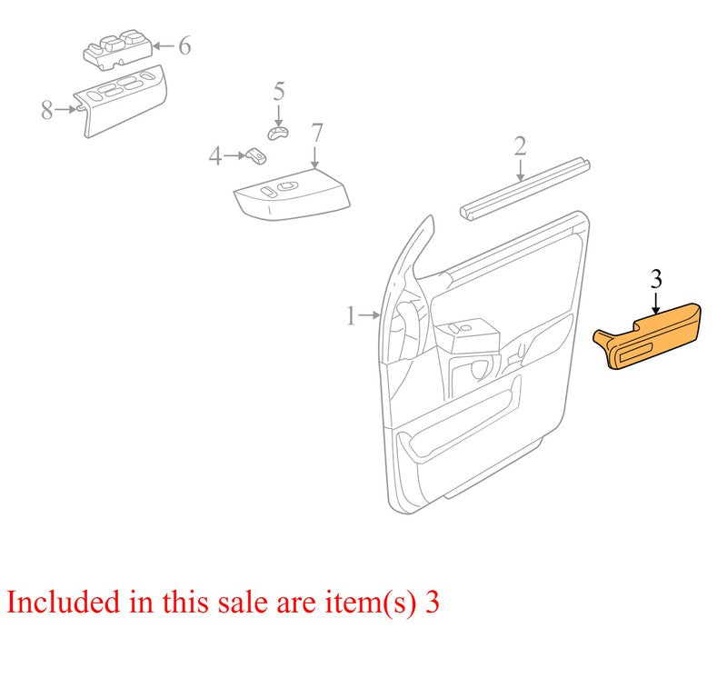 1L2Z7824101AAC 2002-2005 Mercury Mountaineer Right Door Armrest 1L2Z7824101AAC