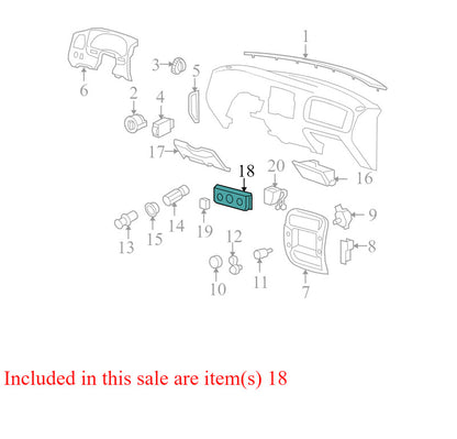 3L5Z18549AA 1995-2004 Ford Ranger HVAC Dash Temperature Control Panel Used 3L5Z18549AA OEM