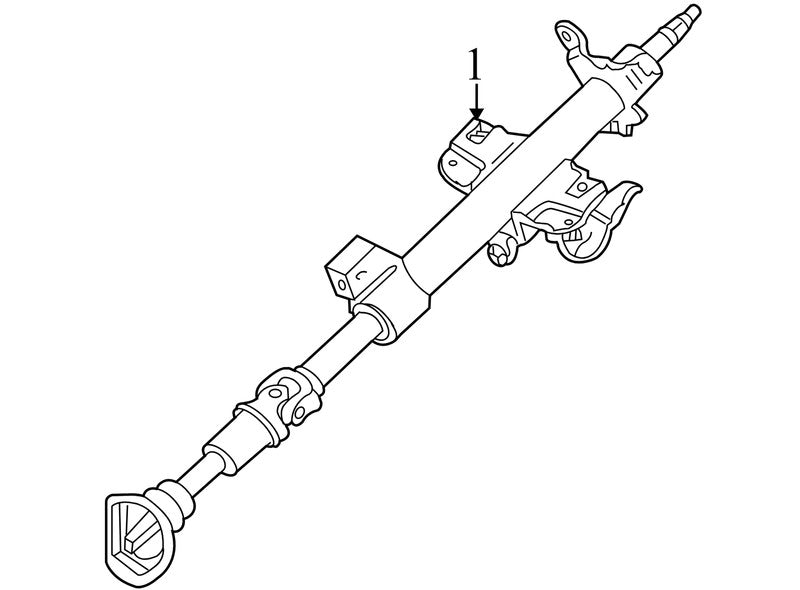 6M6Z3C529AA 2005-2007 Ford Escape Steering Column Assembly Used OEM 6M6Z3C529AA