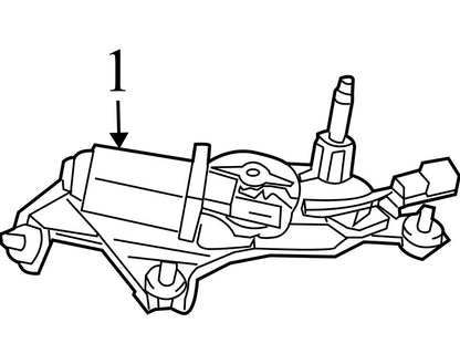 8513047010 2004-2009 Toyota Prius Back Glass Wiper Motor Used OEM 85130-47010