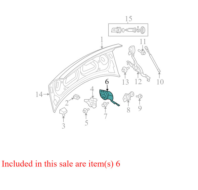 05065661AE 2008-2010 Dodge Charger Deck Lid Latch Cover Used 5065661AF OEM