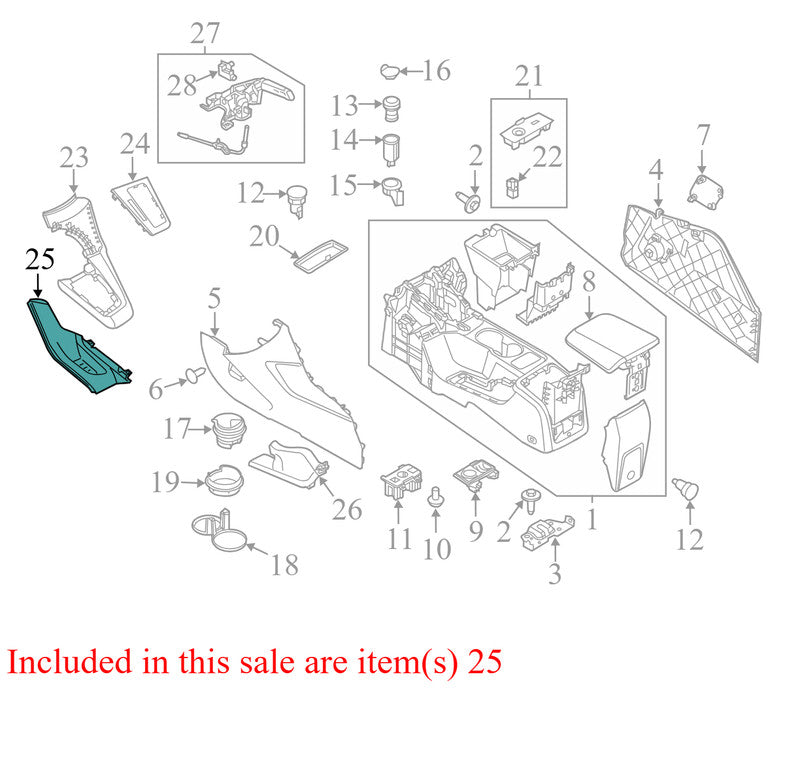 BM51A044L49CB3 2012-2014 Ford Focus Center Console Lower Trim Panel Used CV6Z5804567CA OEM