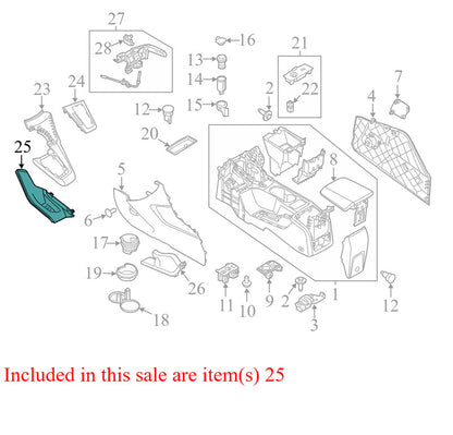 BM51A044L49CB3 2012-2014 Ford Focus Center Console Lower Trim Panel Used CV6Z5804567CA OEM