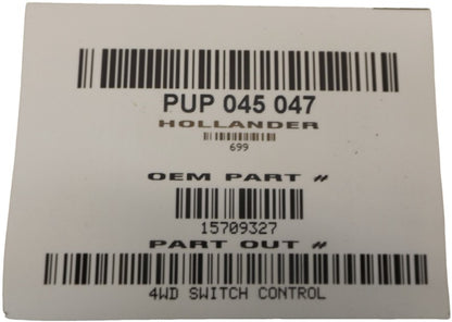 15709327 1999-2006 Chevrolet Silverado 1500 4WD Switch Used OEM 15709327